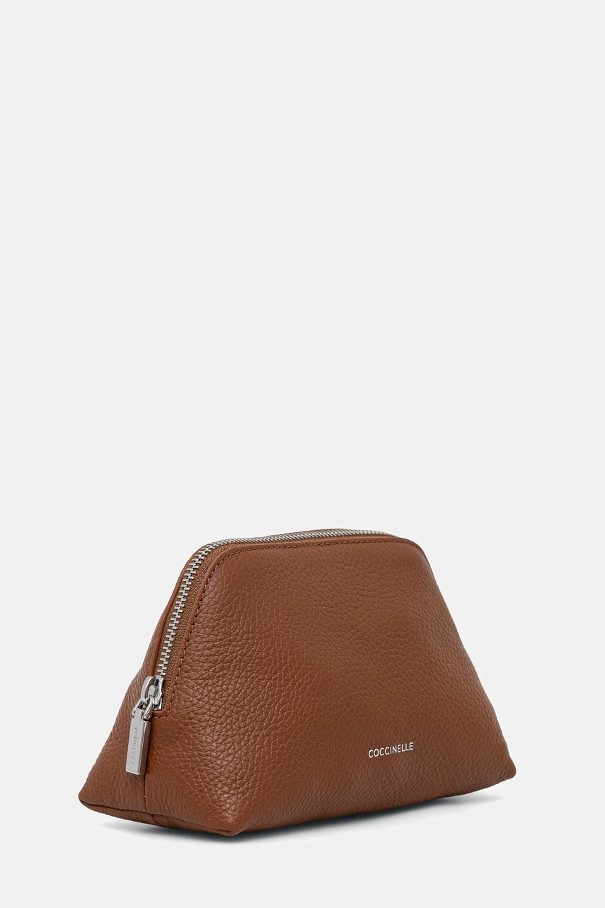 Δερμάτινη τσάντα καλλυντικών Coccinelle χρώμα: μαύρο, E5.TMF.25.01.01 φωτογραφία