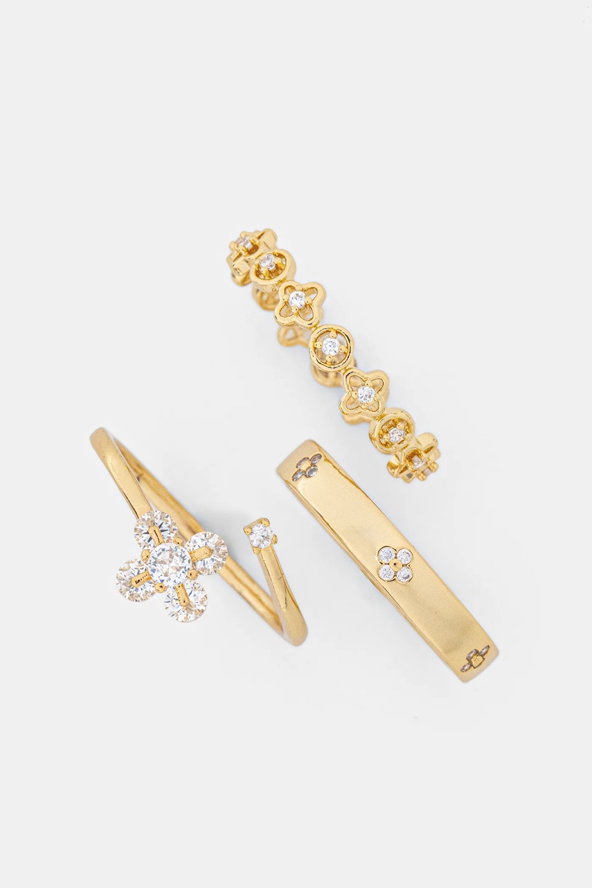 Позолоченное кольцо Aldo 3 шт ALANBURY.972