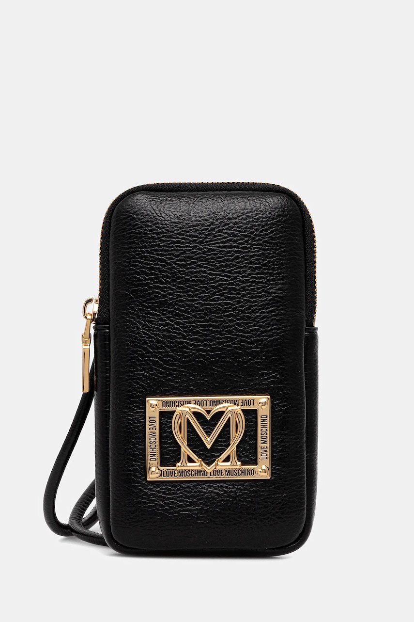 Love Moschino carcasă de telefon culoarea negru, JC5607PP1NLI0000