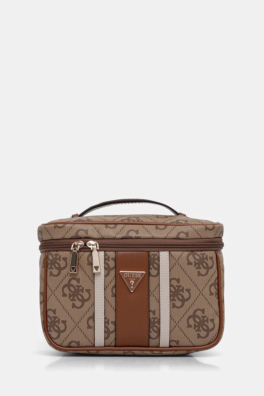 

Козметична чанта Guess ERENIA в бежово TWSO78 38039, Бежов