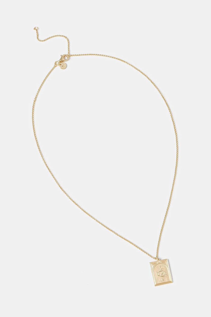 Tom Wood colier din argint placat cu aur Tarot Lovers Pendant Gold