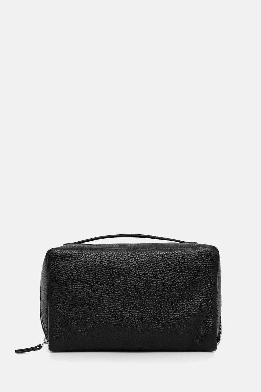 Levně Kožená kosmetická taška Coccinelle černá barva, E5.MUK.95.G2.01