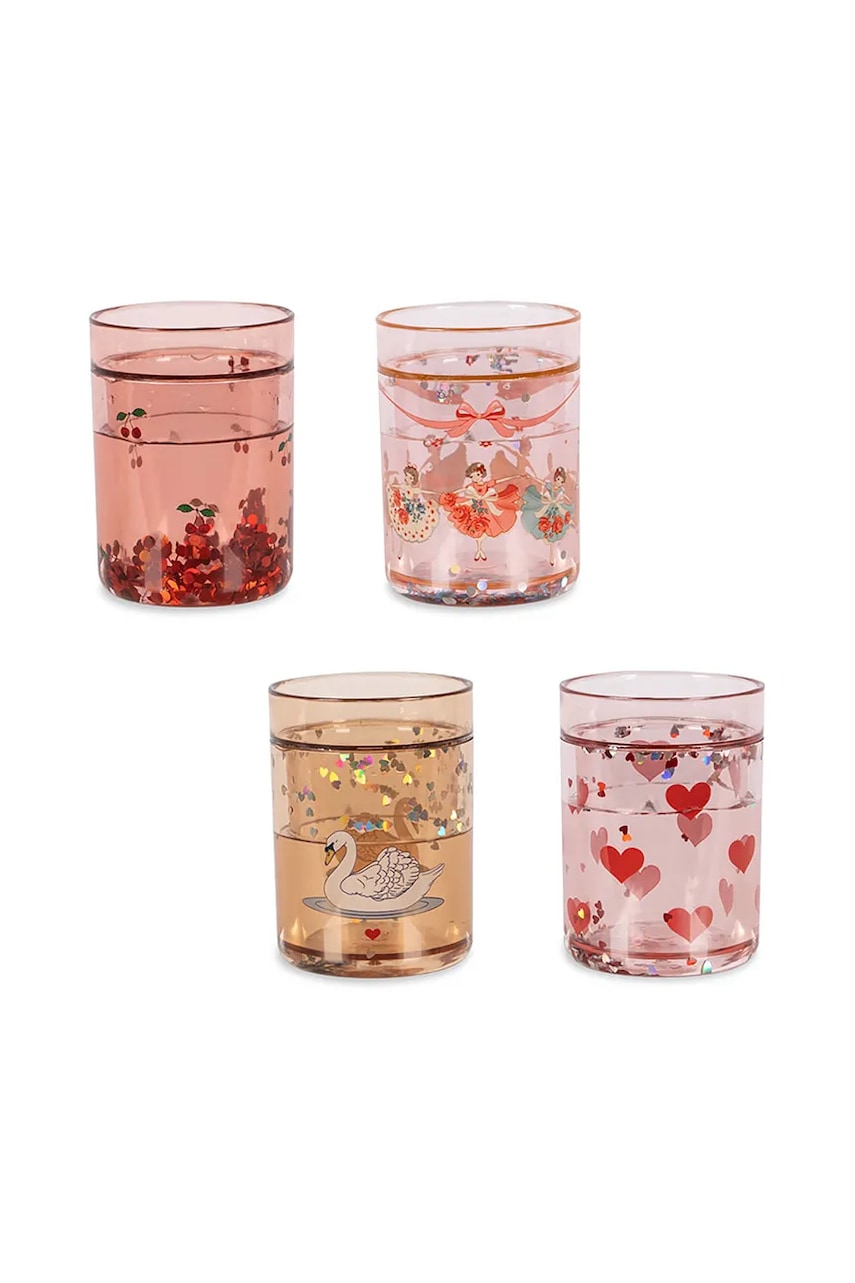 Levně Dětský hrnek Konges Sløjd 4 PACK GLITTER CUPS 4-pack KS103658