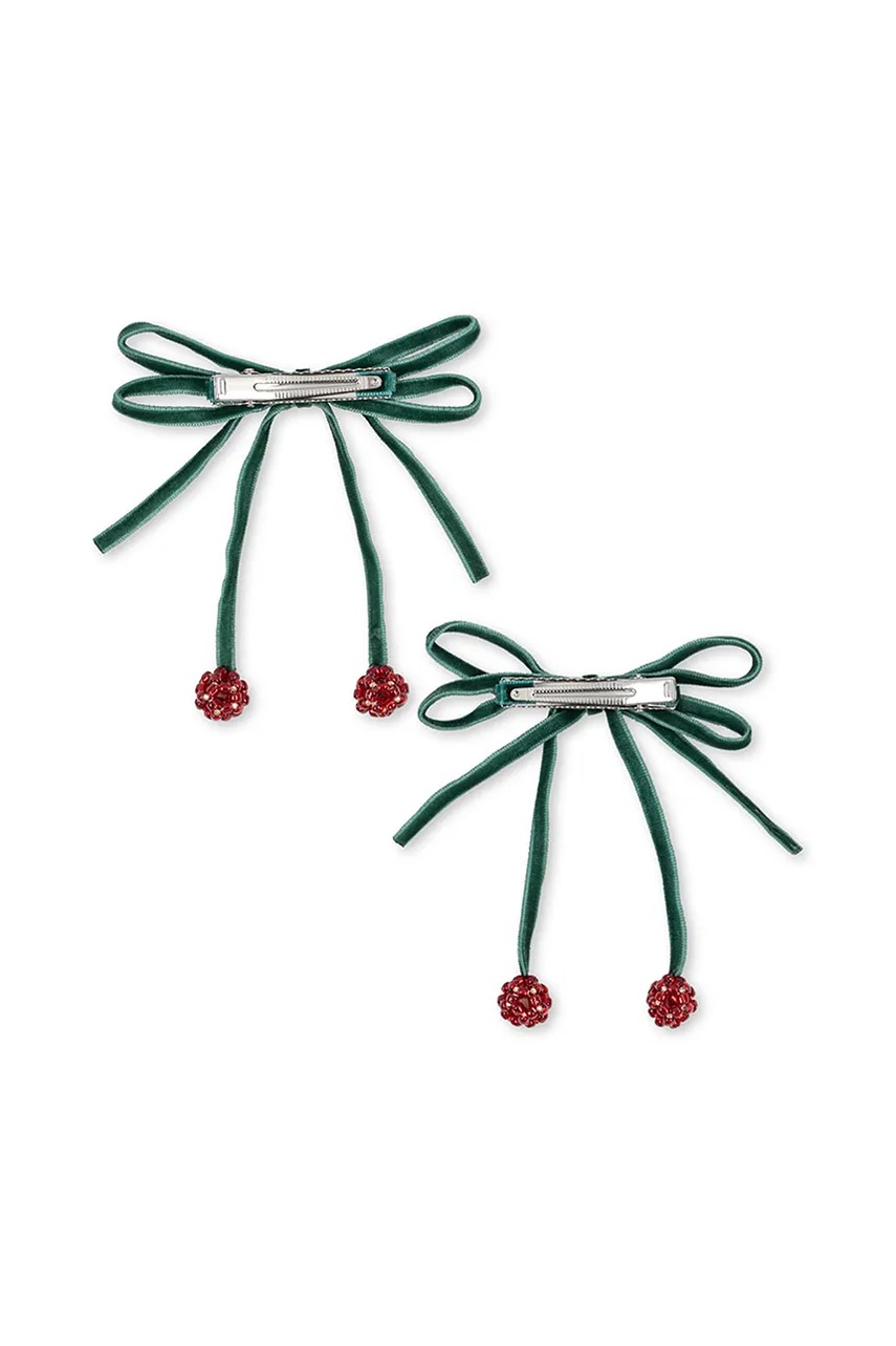 Детская заколка для волос Konges Sløjd 2 PACK CHERRY BOW HAIR CLIPS 2 шт KS103628