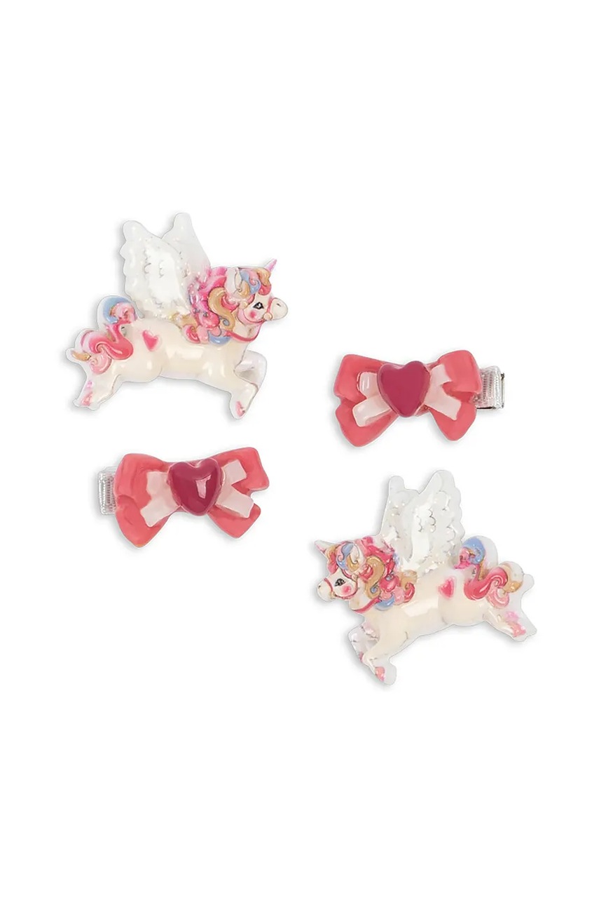 Levně Dětská sponka Konges Sløjd 4 PACK UNICORN BOW HAIR CLIP KS103662