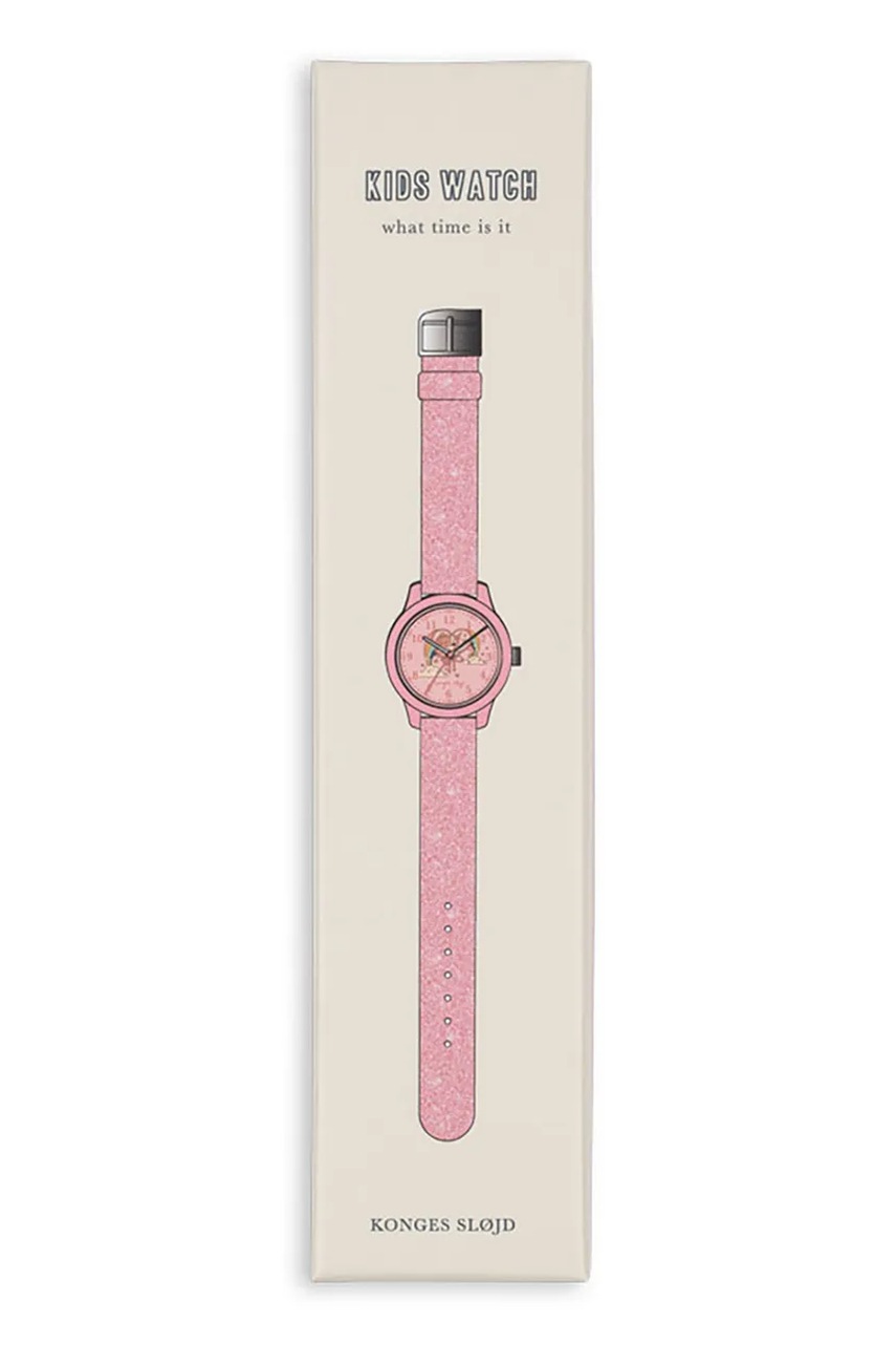 Дитячий годинник Konges Sløjd KIDS WATCH GLITTER колір рожевий KS104330