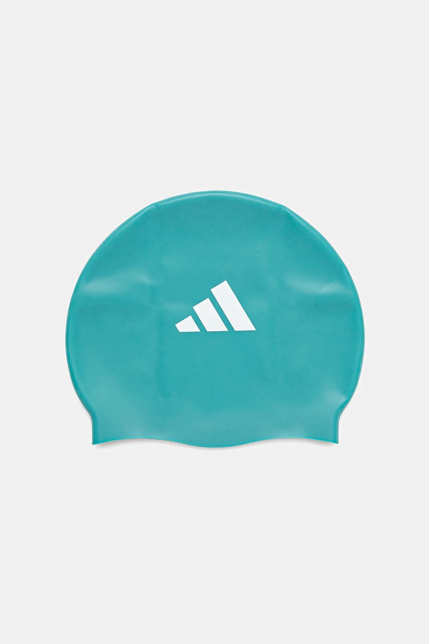 Levně Dětská plavecká čepice adidas Performance zelená barva, JX3869