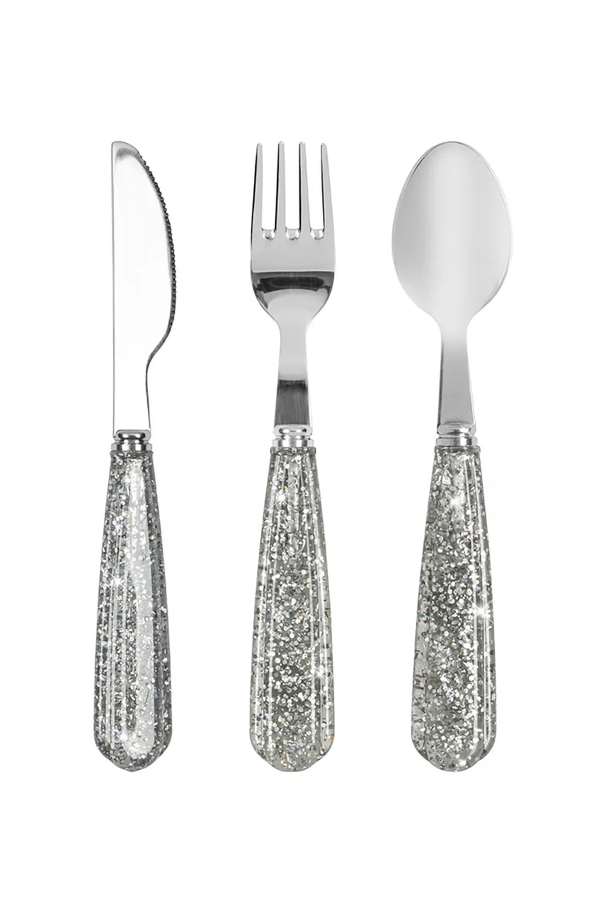 Konges Sløjd set de tacâmuri pentru copii SPARKLY CUTLERY 3-pack KS103984
