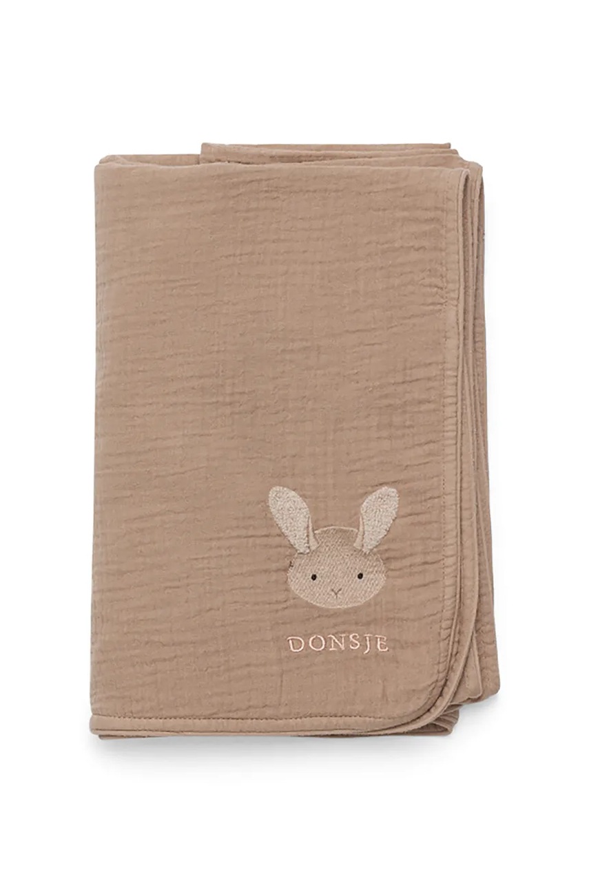 Donsje pătură din bumbac pentru bebeluși Ploekie Muslin Blanket XL Fluffy Bunny 7100103