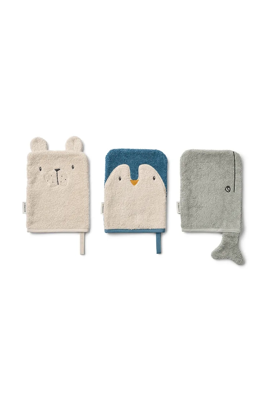 Liewood burete baie pentru copii Sylvester Washcloth 3-pack LW20171