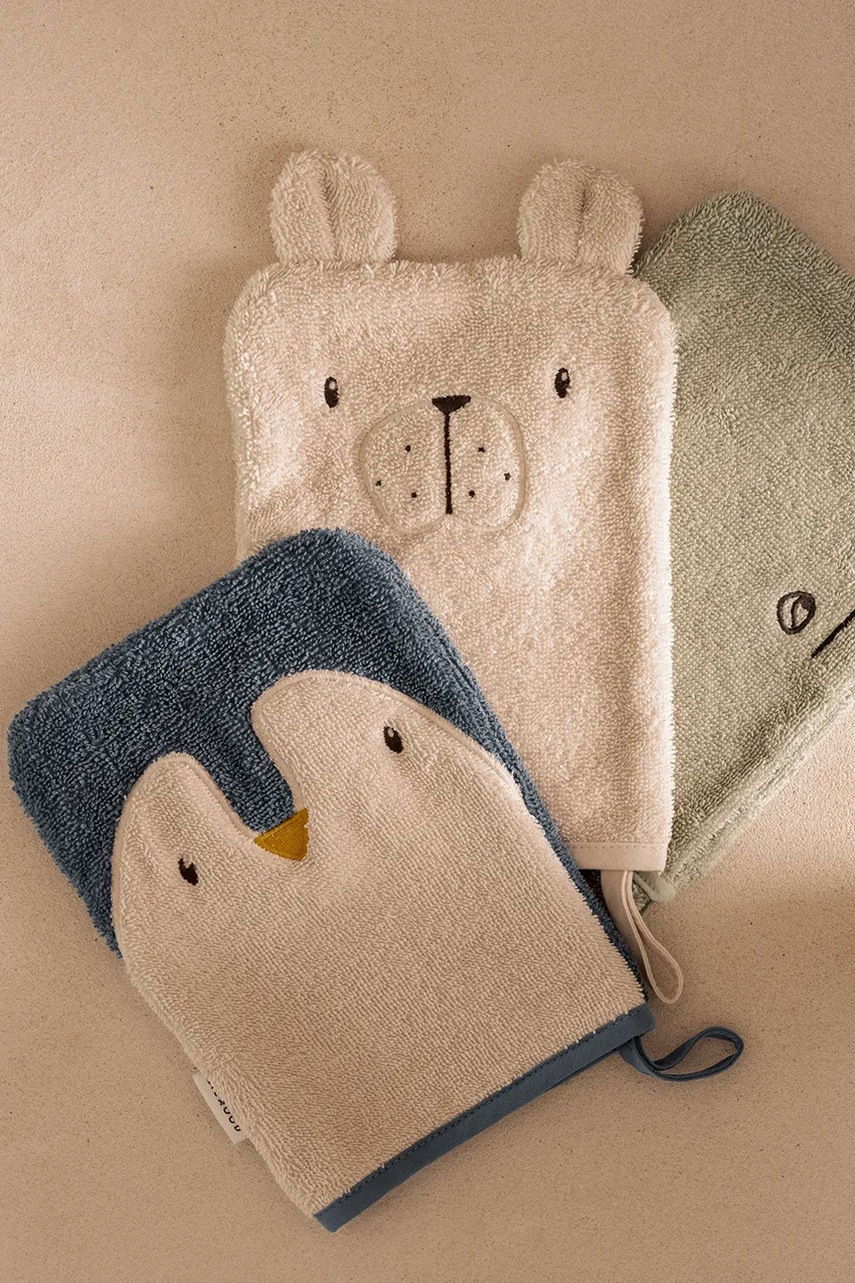 Детская мочалка для купания Liewood Sylvester Washcloth 3-pack LW20171