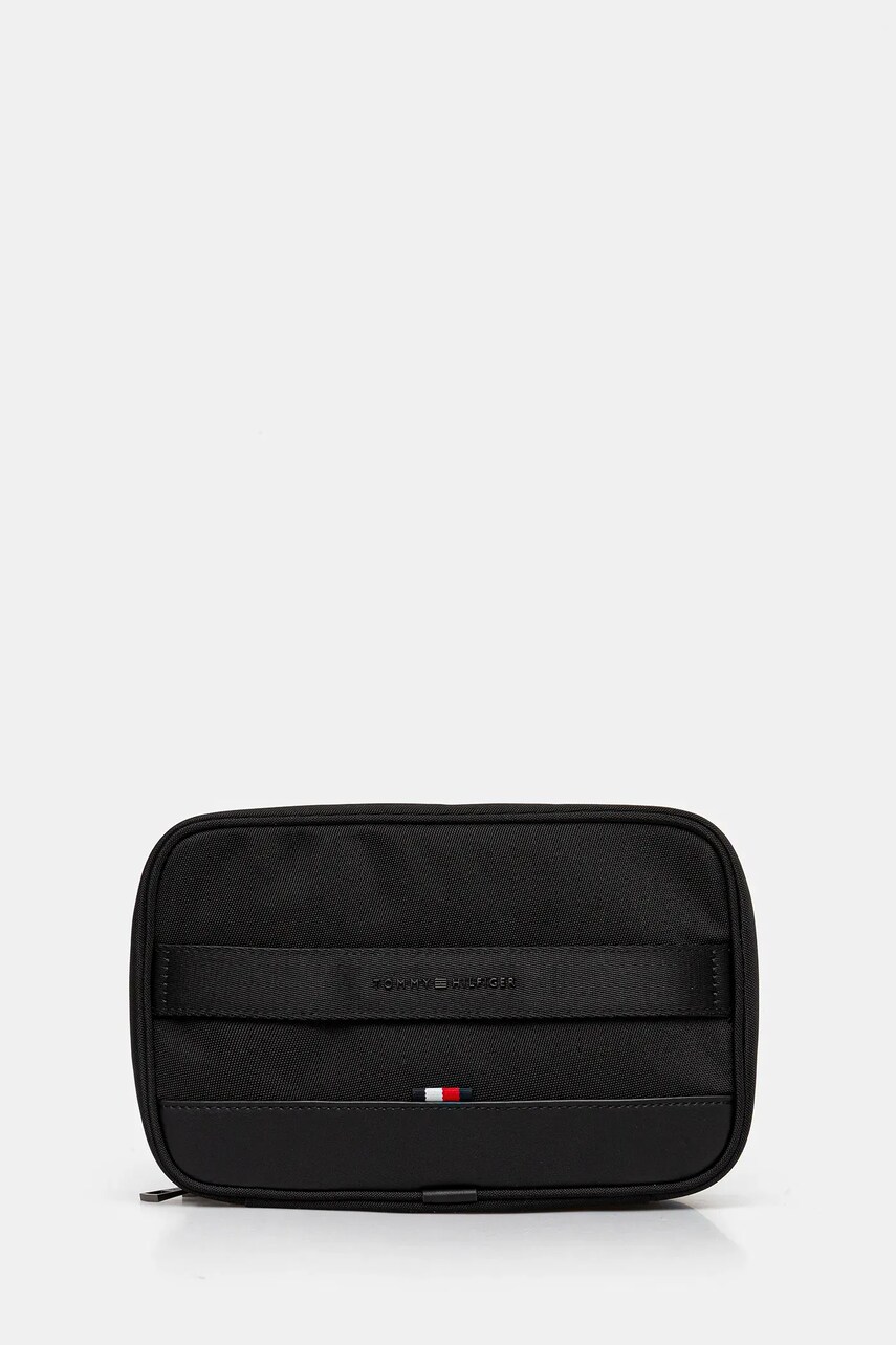 Levně Kosmetická taška Tommy Hilfiger černá barva, AM0AM13526