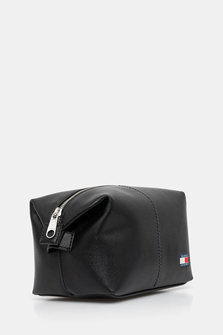 Кожаная косметичка Tommy Jeans цвет чёрный AM0AM13412