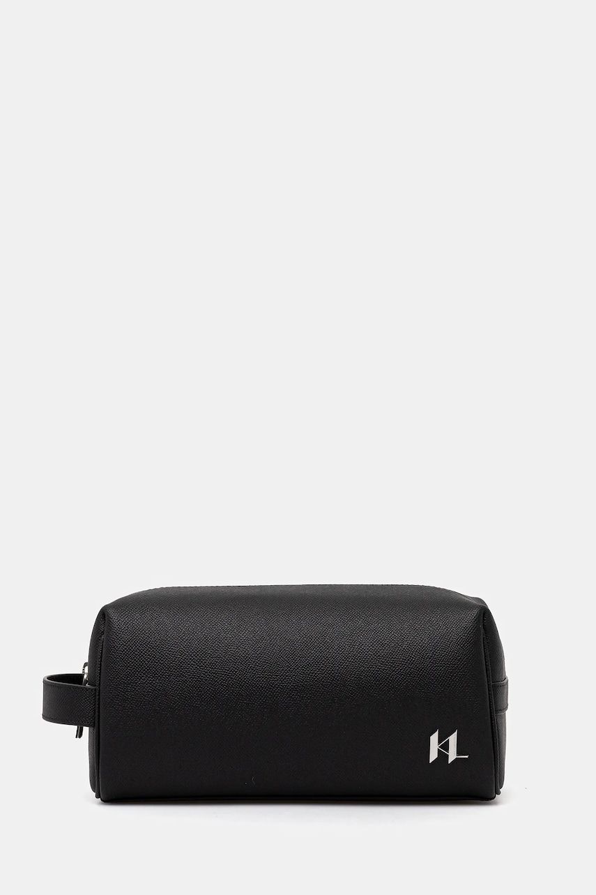 Karl Lagerfeld portfard K/MONOGRAM culoarea negru, A3M32046