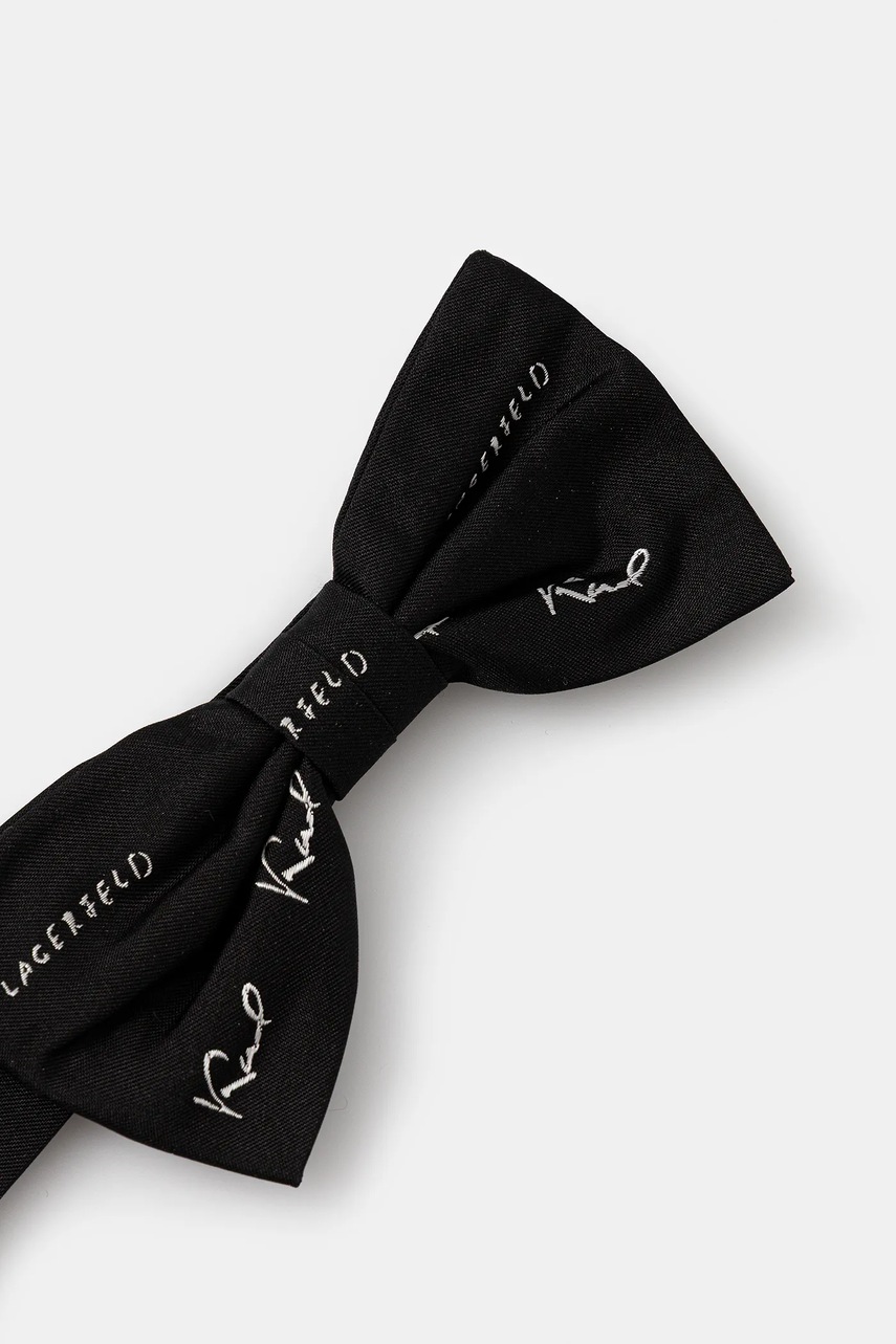 Μεταξωτό παπιγιόν Karl Lagerfeld χρώμα: μαύρο, 553151.805200 φωτογραφία