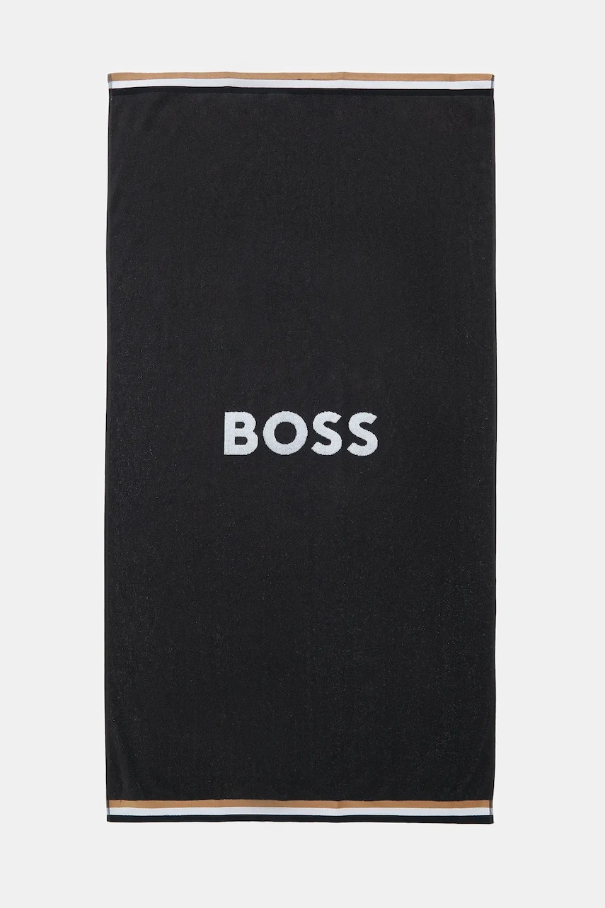 BOSS prosop din bumbac culoarea gri, 50544840