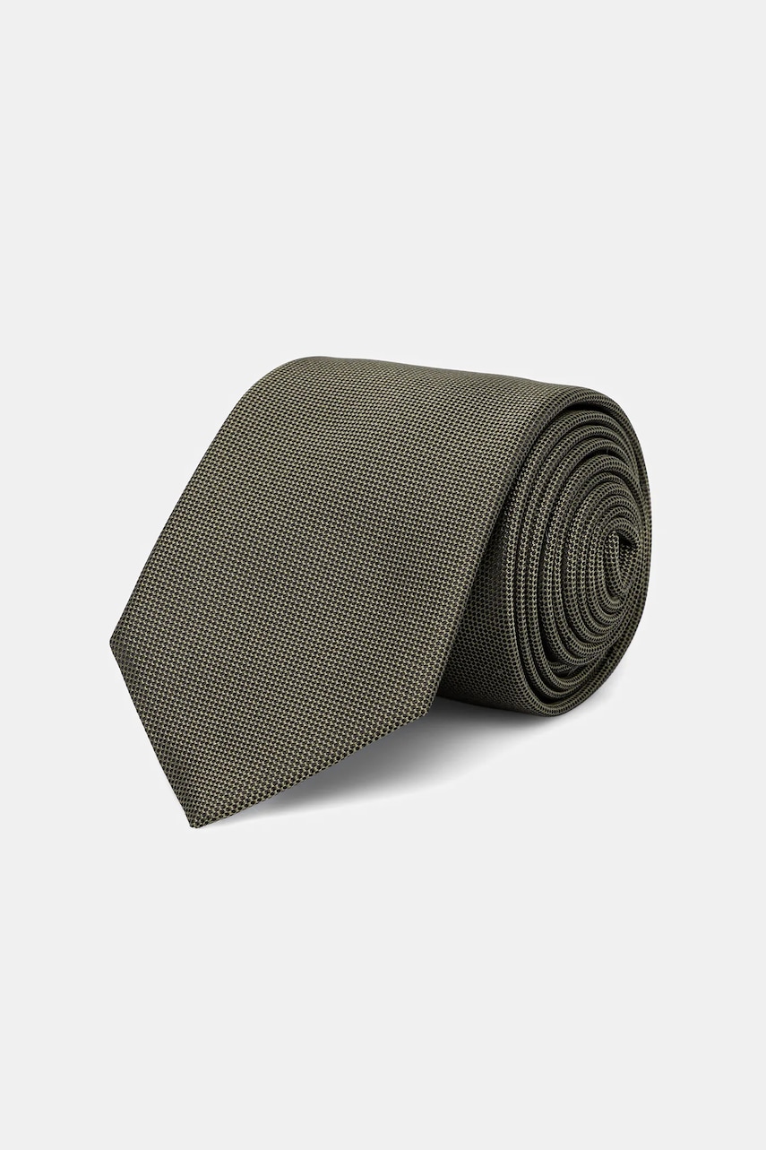 BOSS cravată de mătase culoarea verde 50544596