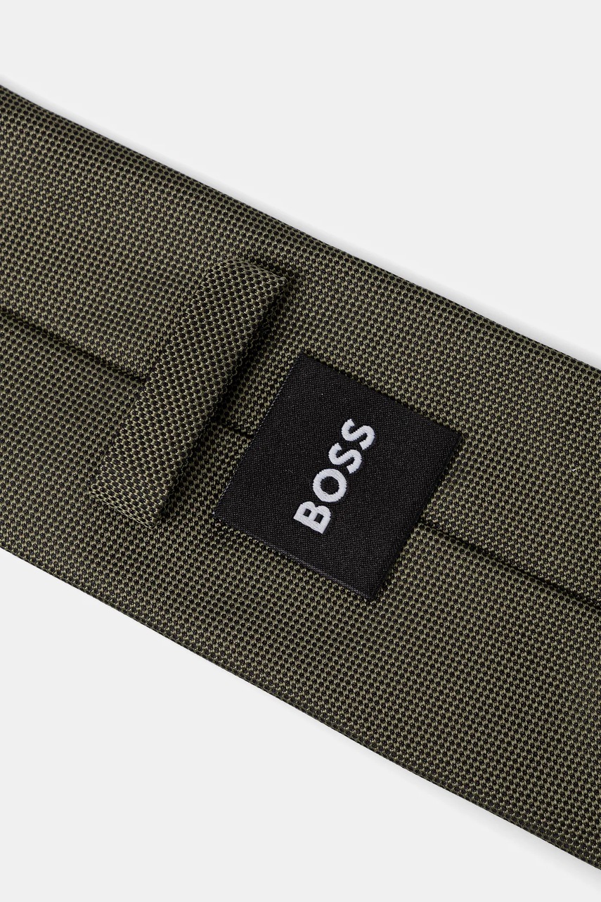 Шелковый галстук BOSS цвет зелёный 50544596