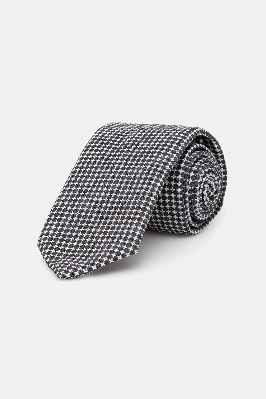 BOSS cravată culoarea gri, 50546033