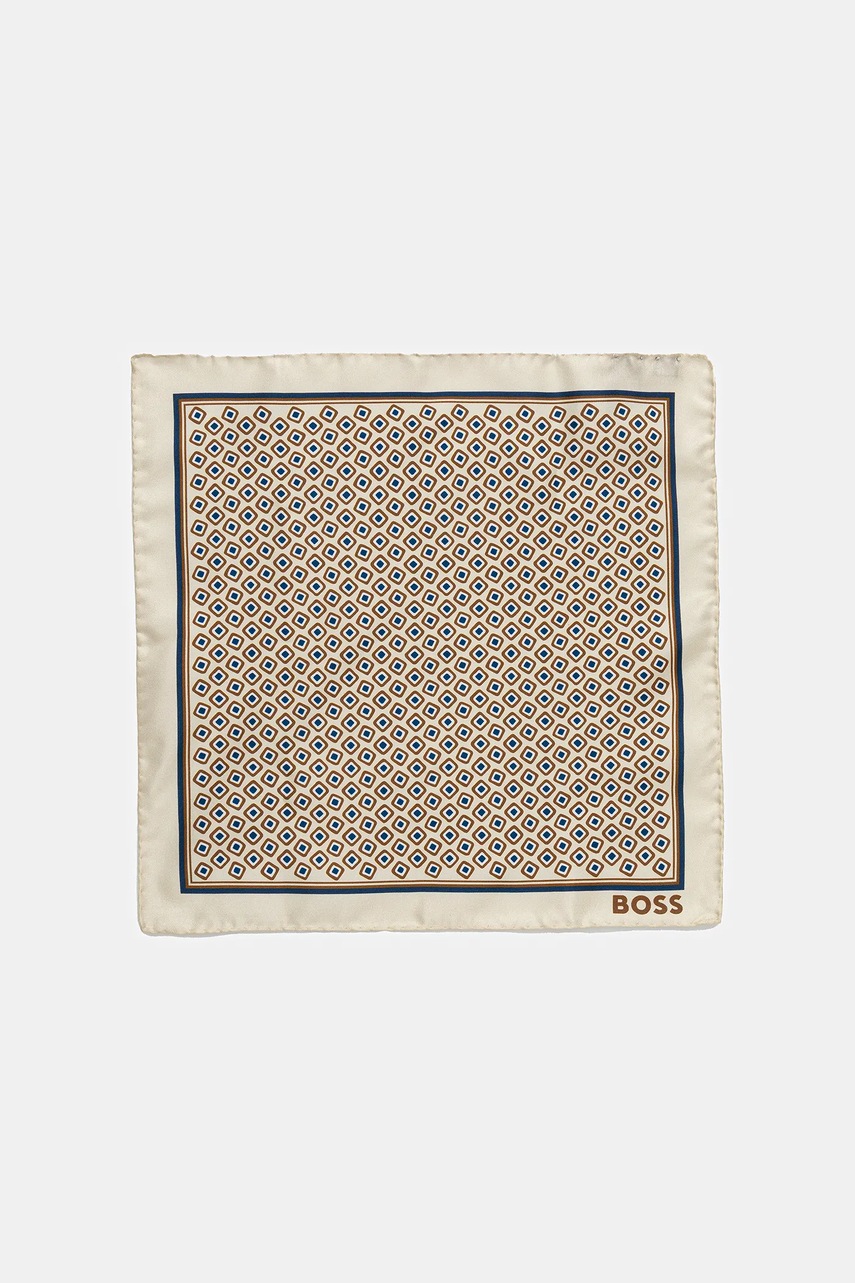 Галстук и карманный платок BOSS 2 шт цвет коричневый 50546240