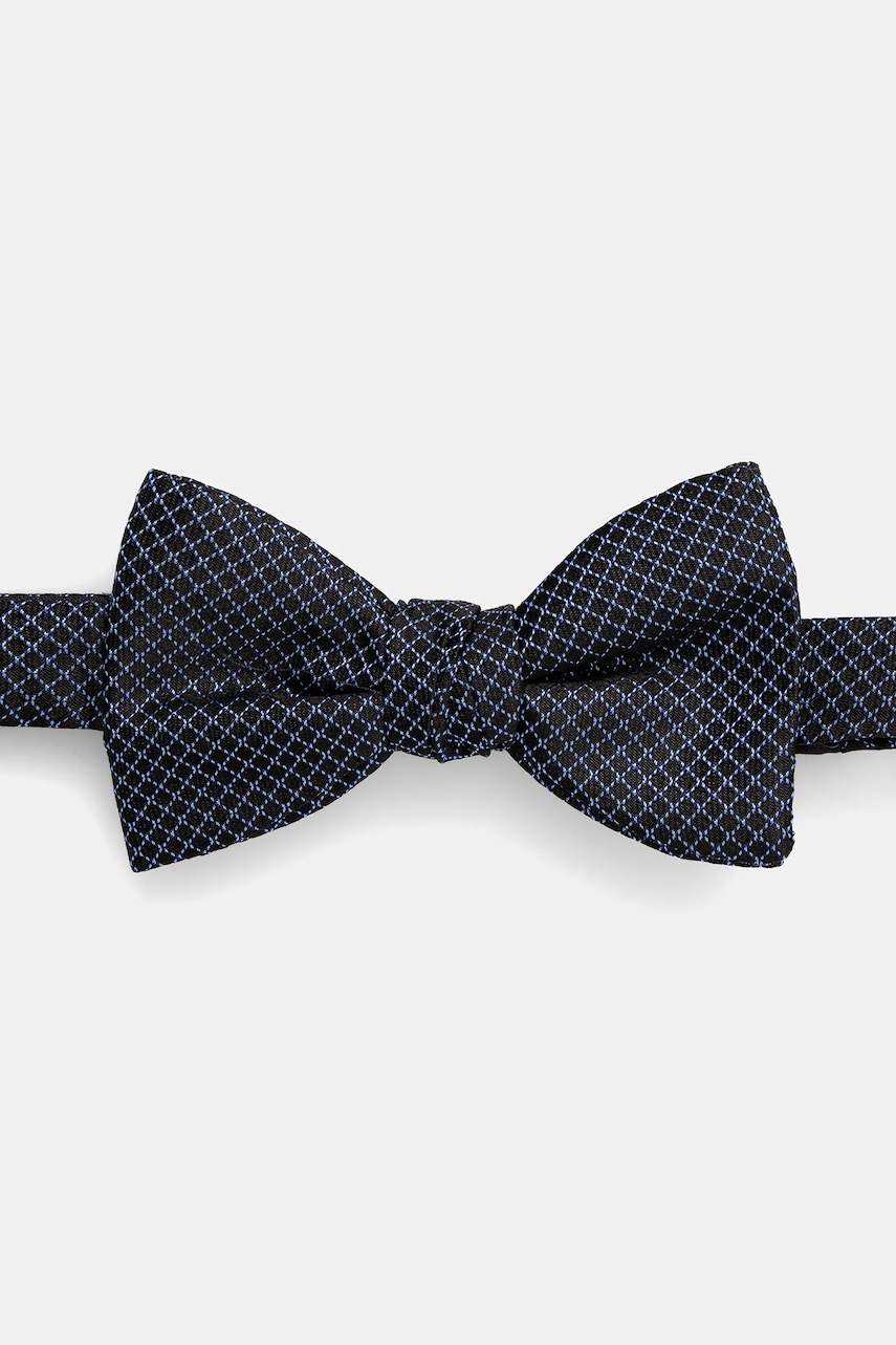 HUGO papion de mătase culoarea bleumarin, 50545445