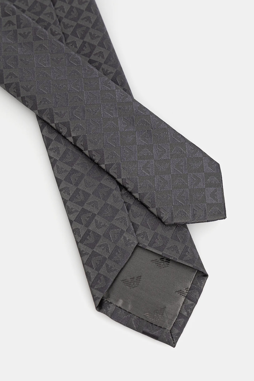 Шелковый галстук Emporio Armani цвет серый 340049 2R612 Шелковый галстук Emporio Armani цвет серый 340049 2R612
