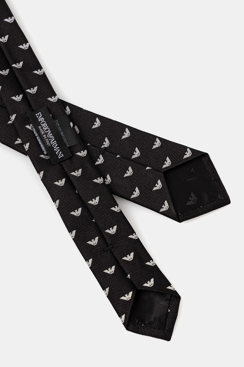 Шелковый галстук Emporio Armani цвет чёрный 340049 3R616