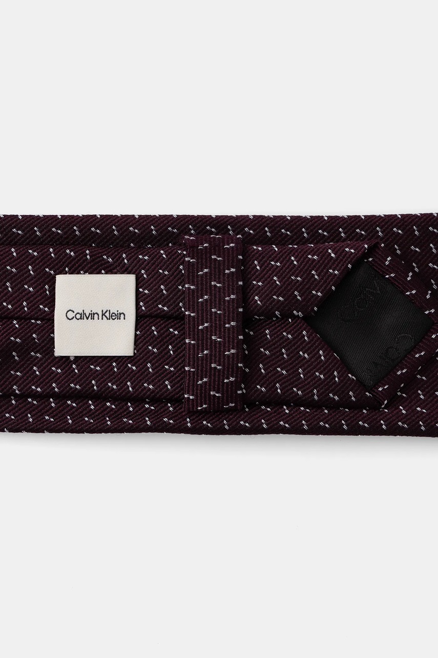 Шелковый галстук Calvin Klein цвет бордовый CK2111E004