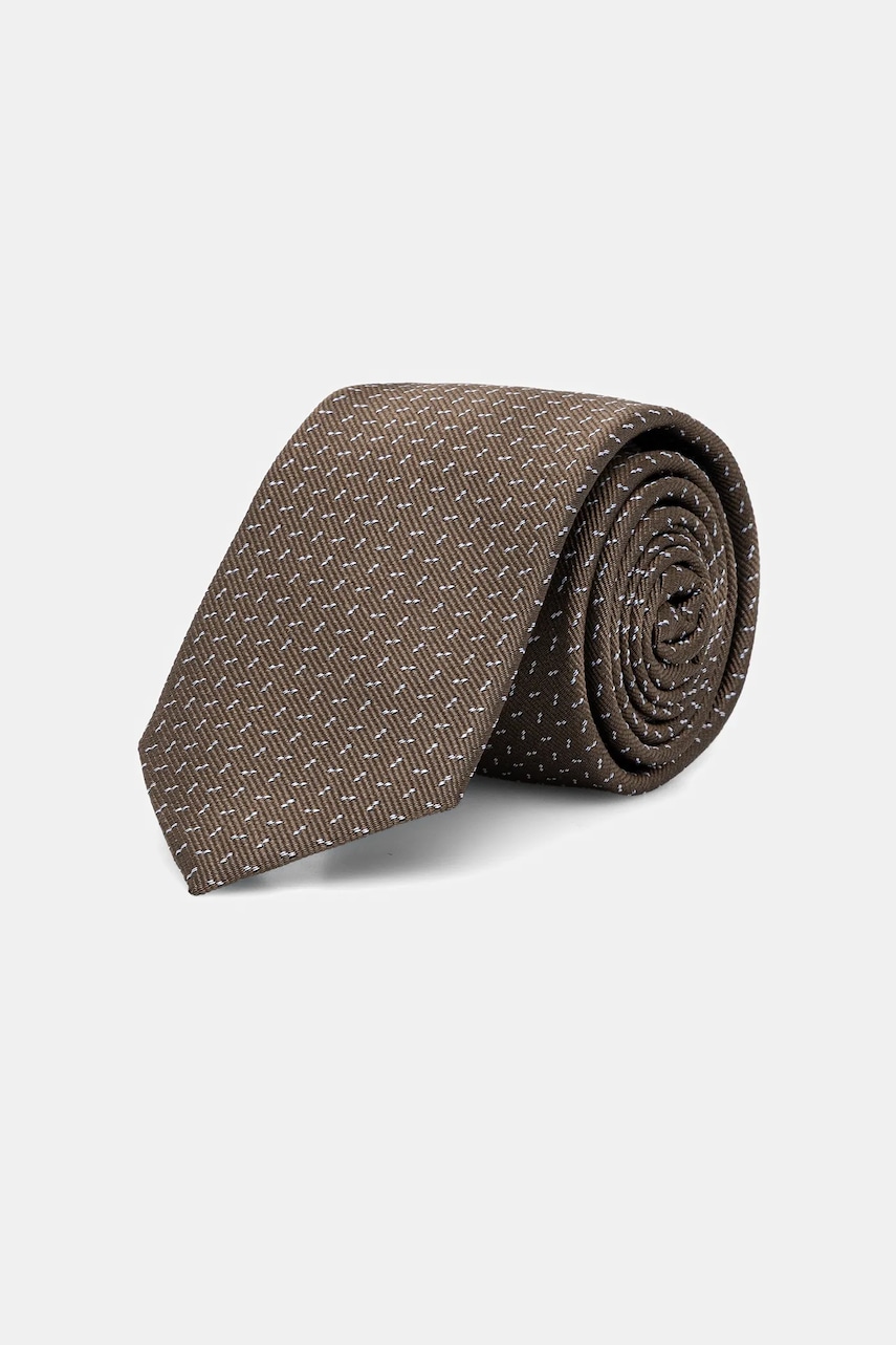 Levně Kravata s hedvábím Calvin Klein vínová barva, CK2111E004