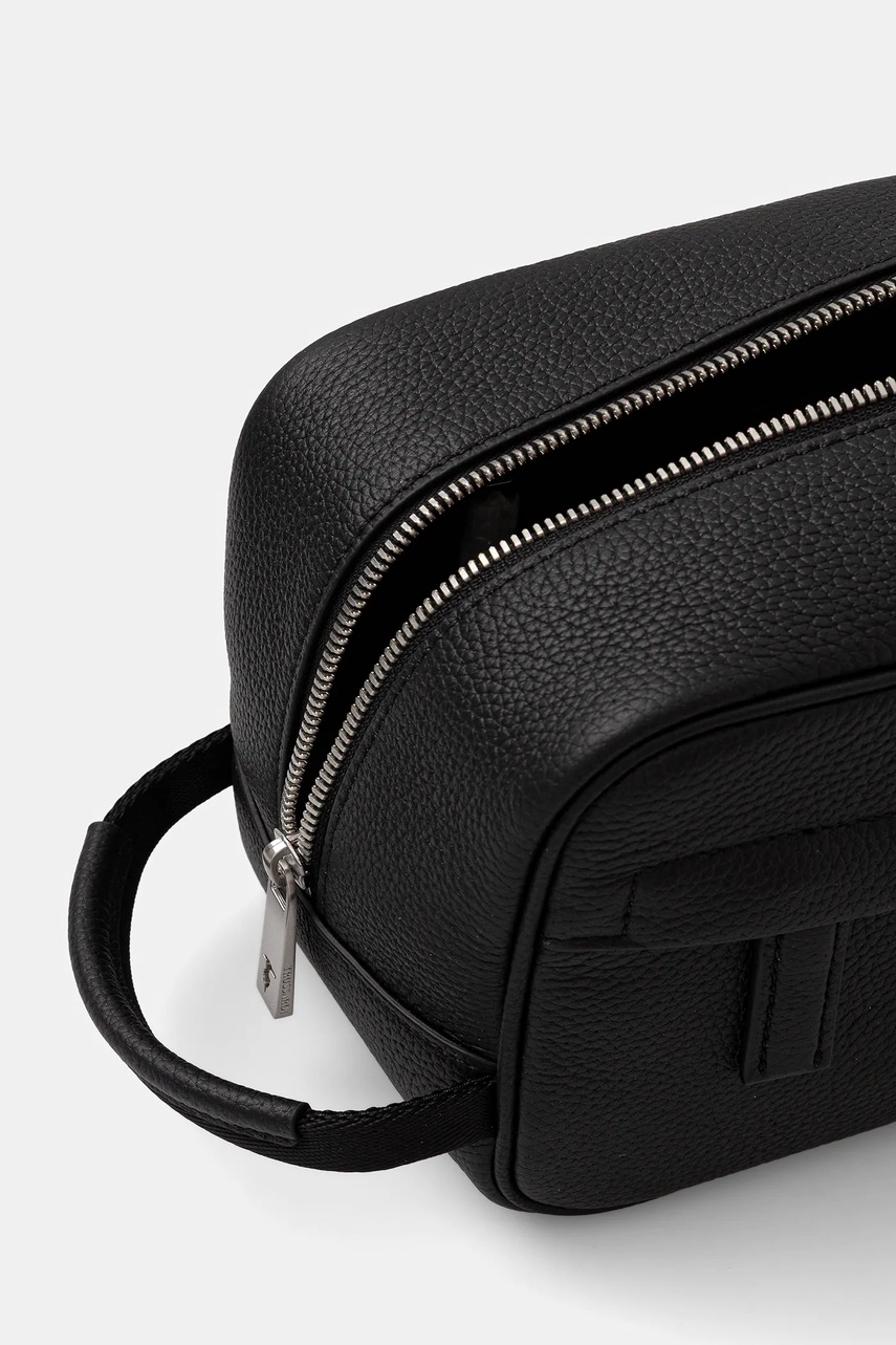 Δερμάτινη τσάντα καλλυντικών Trussardi χρώμα: μαύρο, I045E000078N φωτογραφία