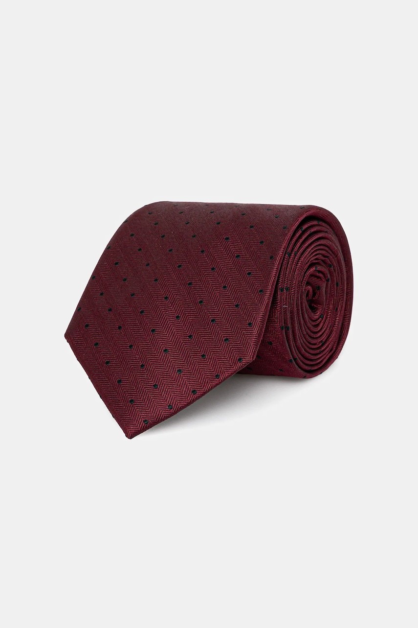 Michael Kors cravată de mătase culoarea bordo, MK0DT00190