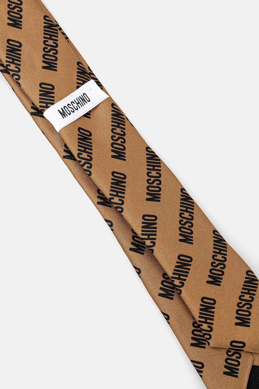 Шелковый галстук Moschino цвет бежевый M5863 55009 Шелковый галстук Moschino цвет бежевый M5863 55009