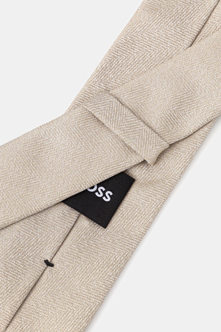 Шелковый галстук BOSS цвет белый 50550504