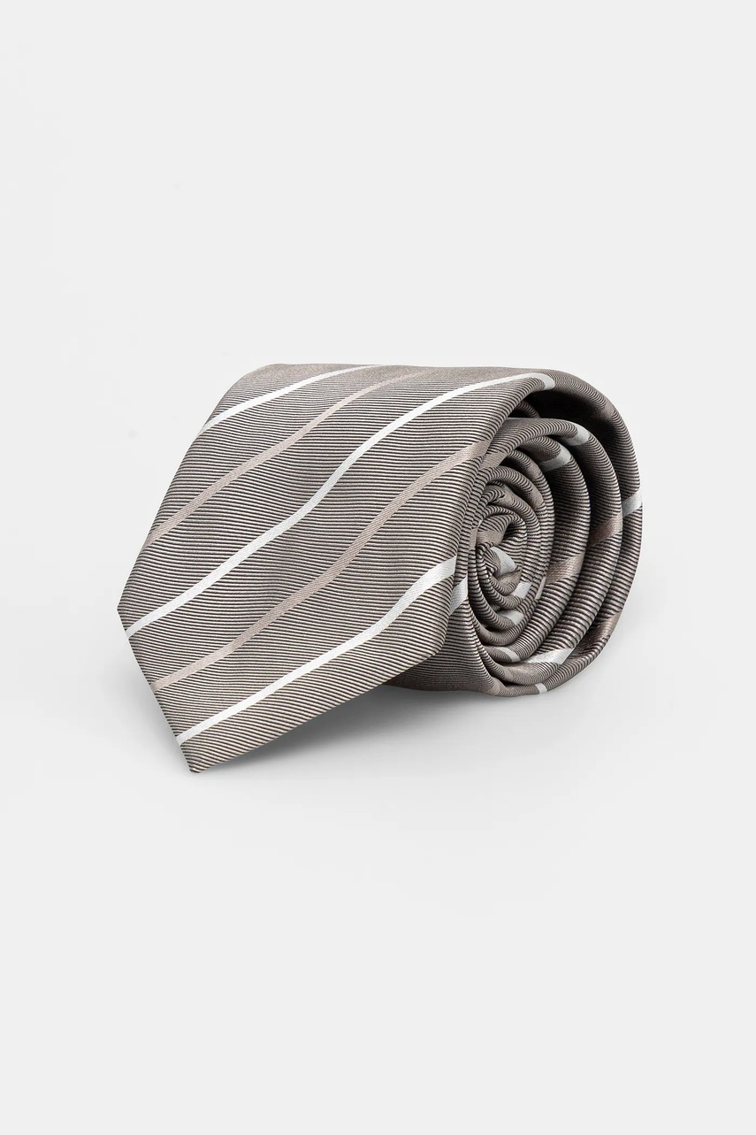 BOSS cravată de mătase culoarea gri, 50550914