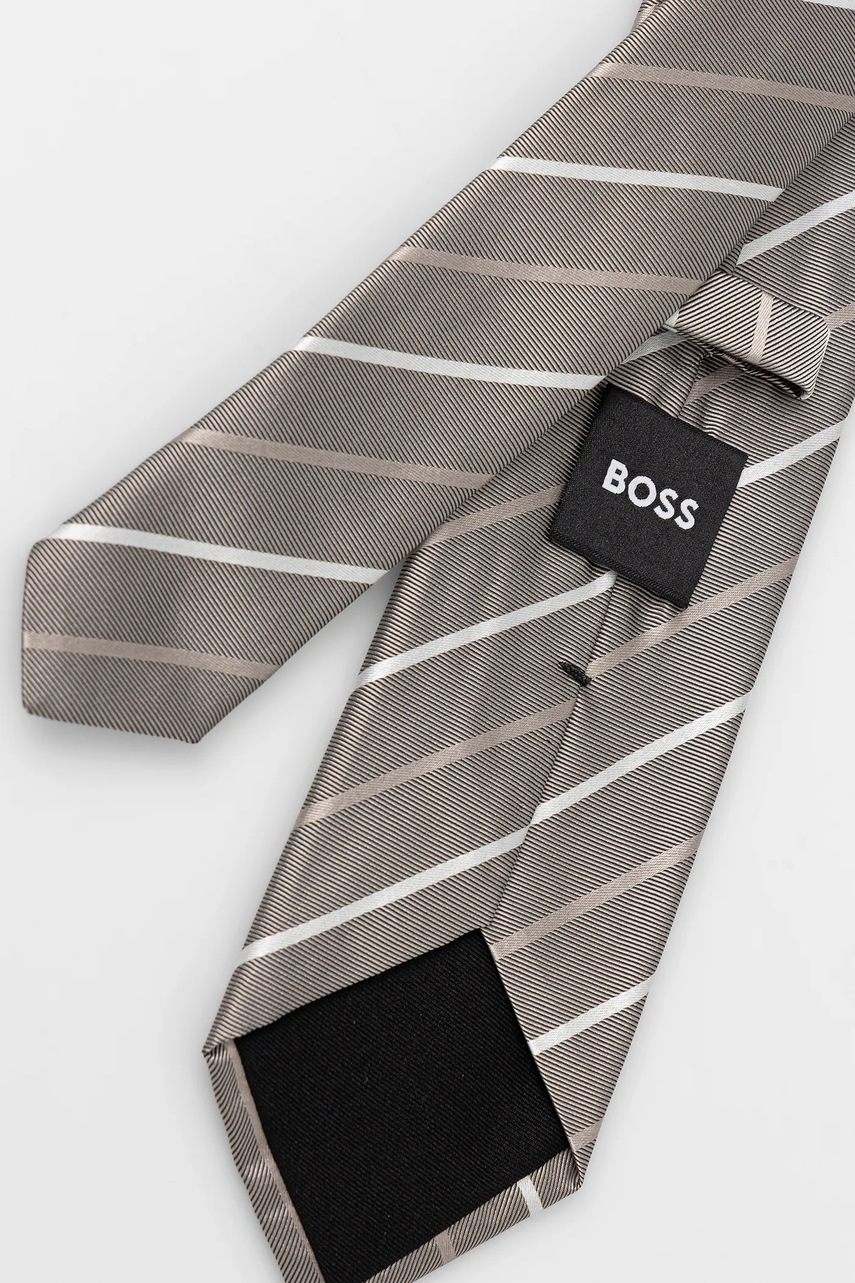 Шелковый галстук BOSS цвет серый 50550914 Шелковый галстук BOSS цвет серый 50550914