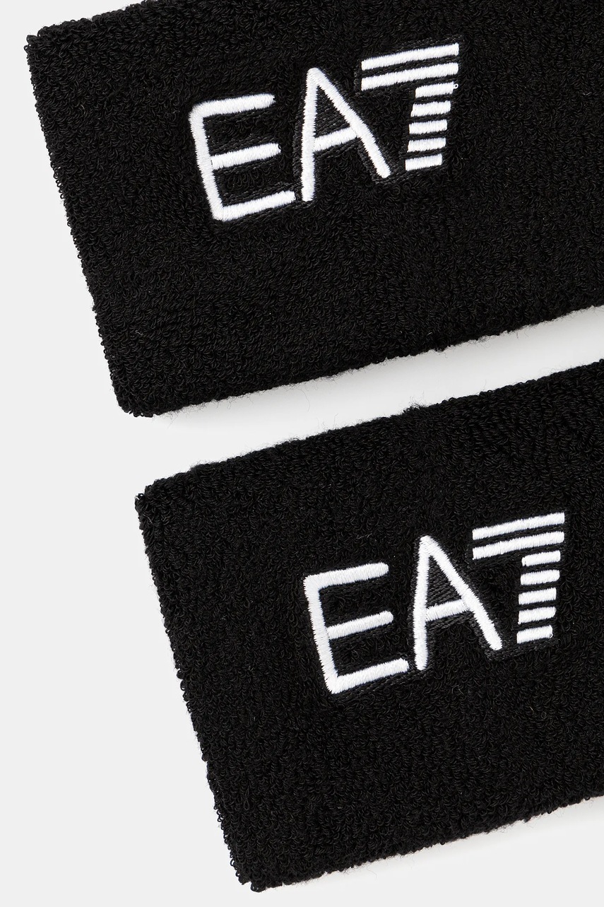 Напульсники EA7 Emporio Armani 2 шт цвет чёрный AF18706.7X000349