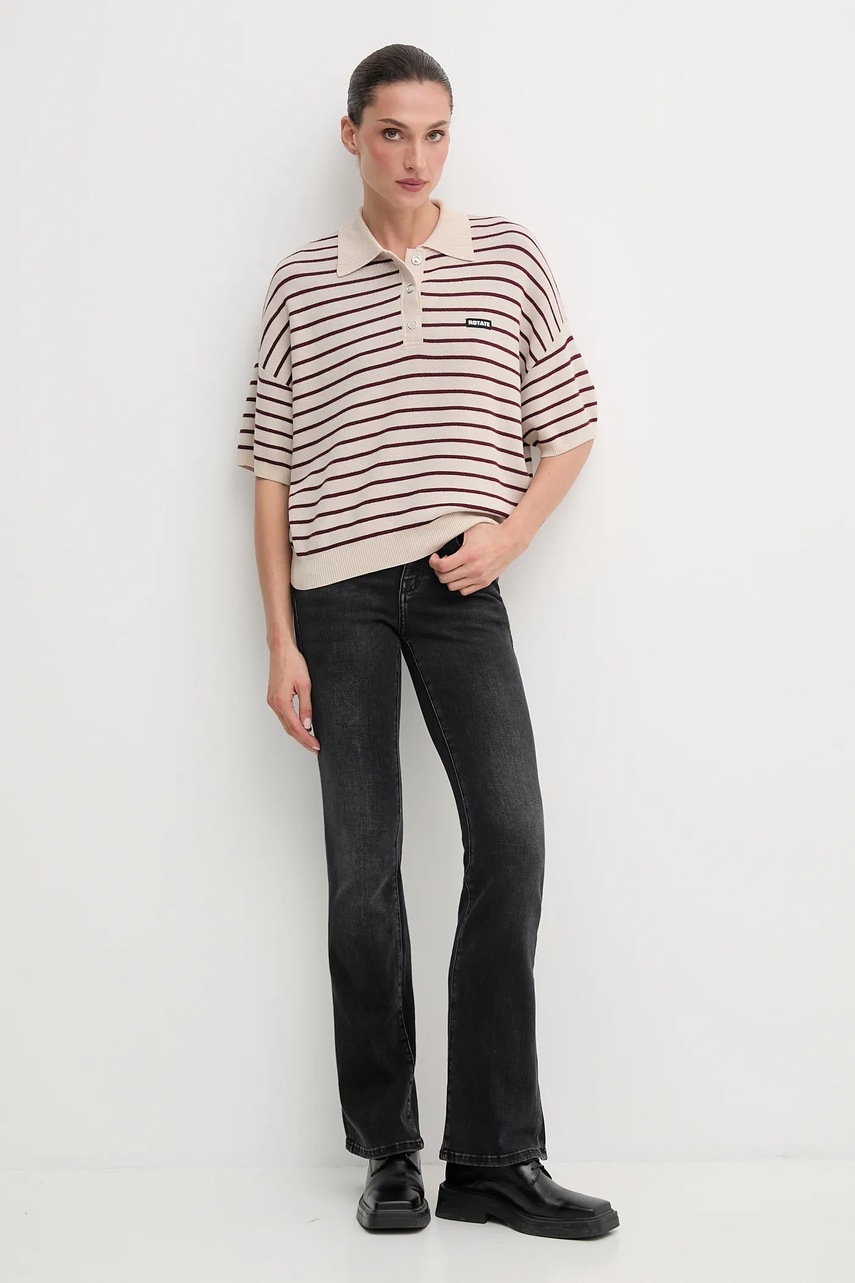 Свитер с примесью шерсти Rotate цвет бежевый лёгкий 1143041764