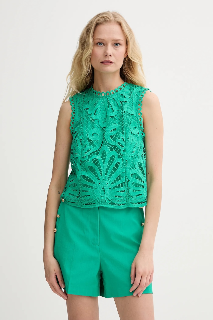 Morgan tricou culoarea verde, uni, OSLA