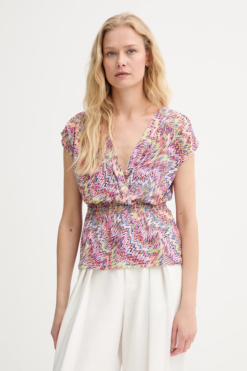 Morgan bluză culoarea roz, cu imprimeu, DPOKA