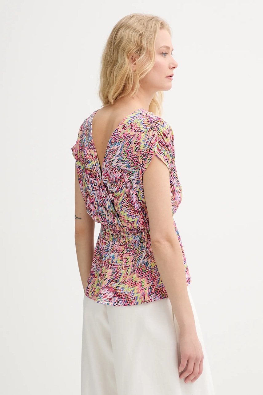 Μπλουζάκι Morgan χρώμα: ροζ, DPOKA φωτογραφία