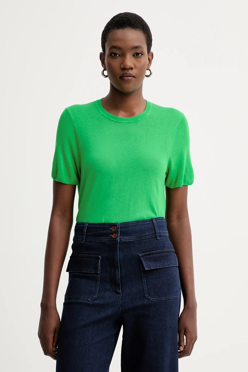 Levně Tričko Calvin Klein dámské, zelená barva, LV044A307G