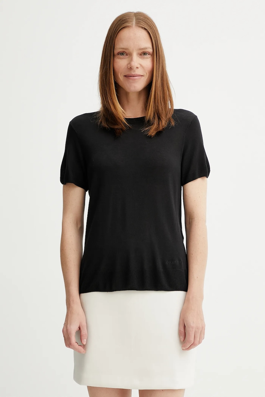 Levně Tričko Calvin Klein dámské, černá barva, LV044A307G
