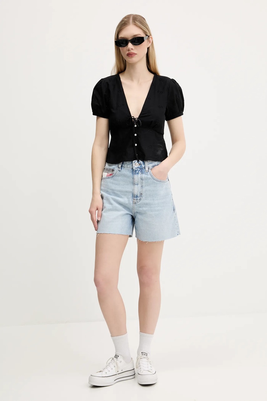 Блузка Tommy Jeans цвет чёрный regular DW0DW21241