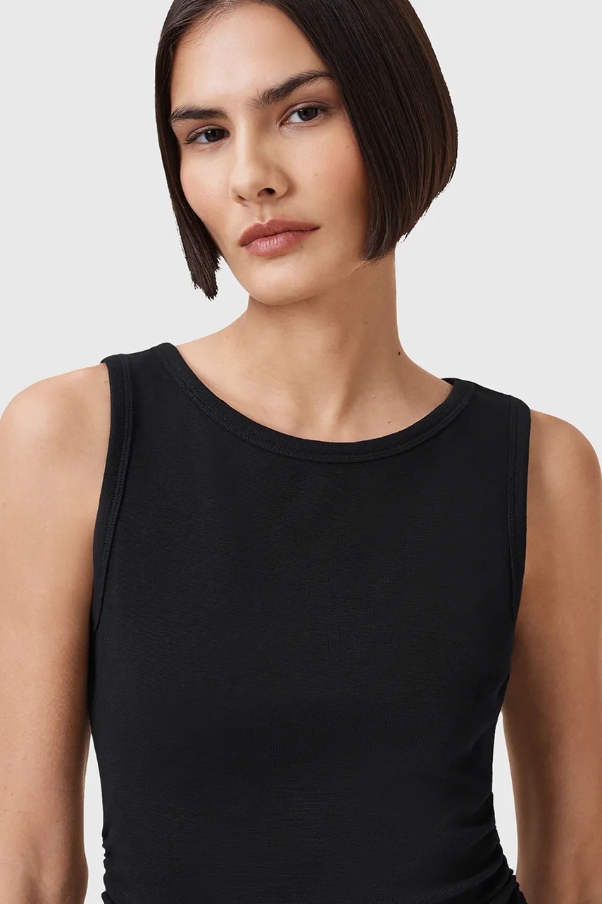 Хлопковый топ AllSaints KATARINA цвет чёрный W192JC