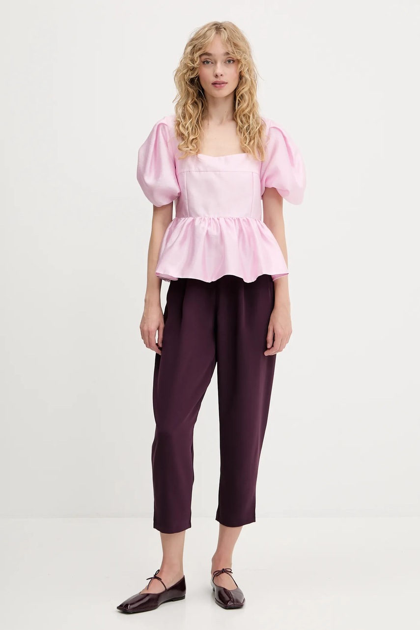 Блузка Stine Goya цвет розовый однотонная SG-PF25-T073-2067