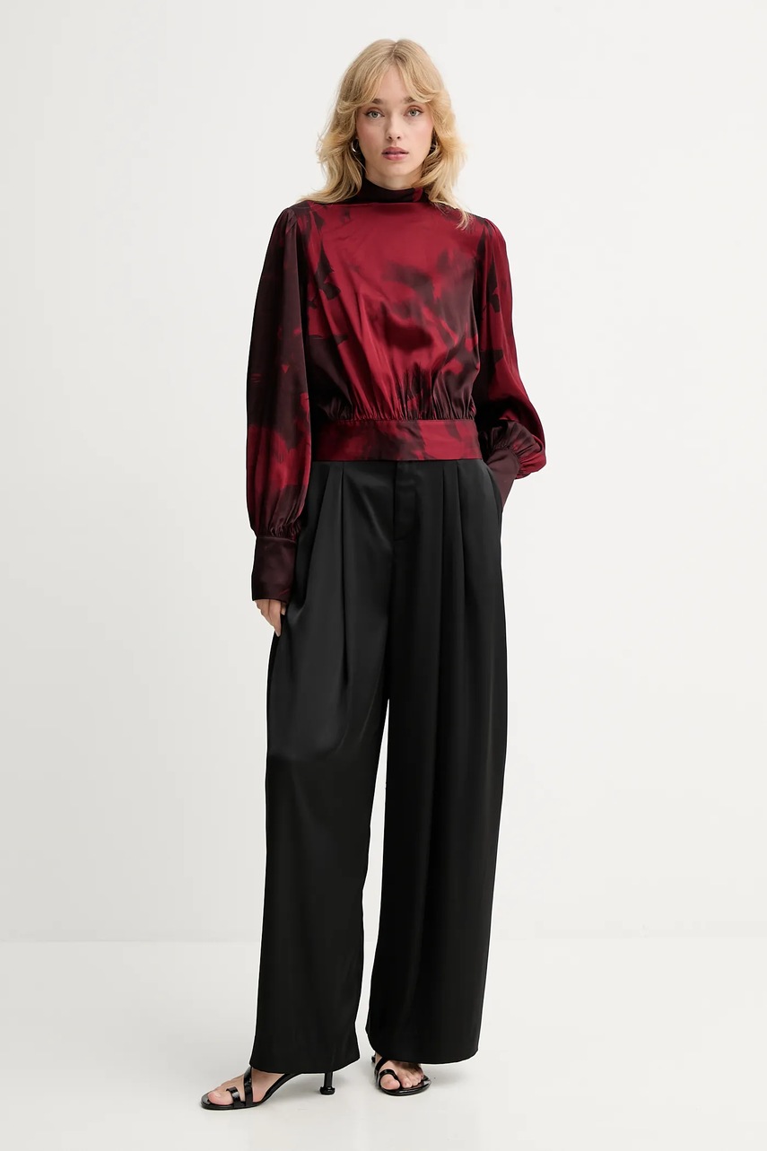 Блузка Gestuz цвет бордовый узор 10910632