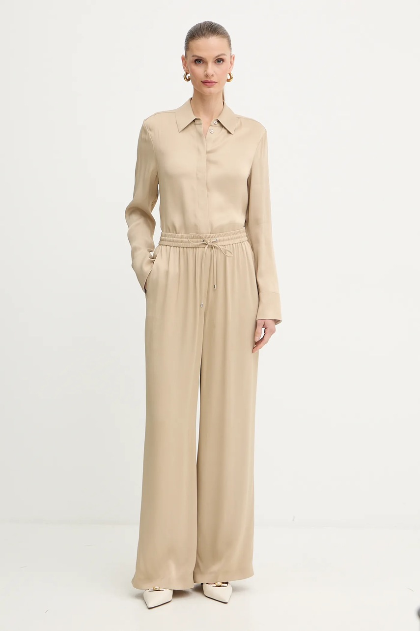 Рубашка BOSS цвет бежевый regular классический воротник 50542007