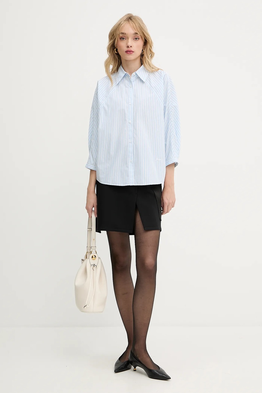 Хлопковая рубашка BOSS Orange relaxed классический воротник 50543553