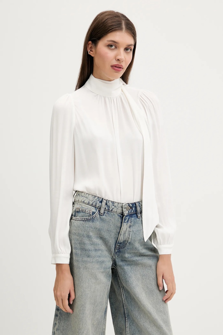 HUGO bluză culoarea bej, uni, 50544770 - 0 | YEO