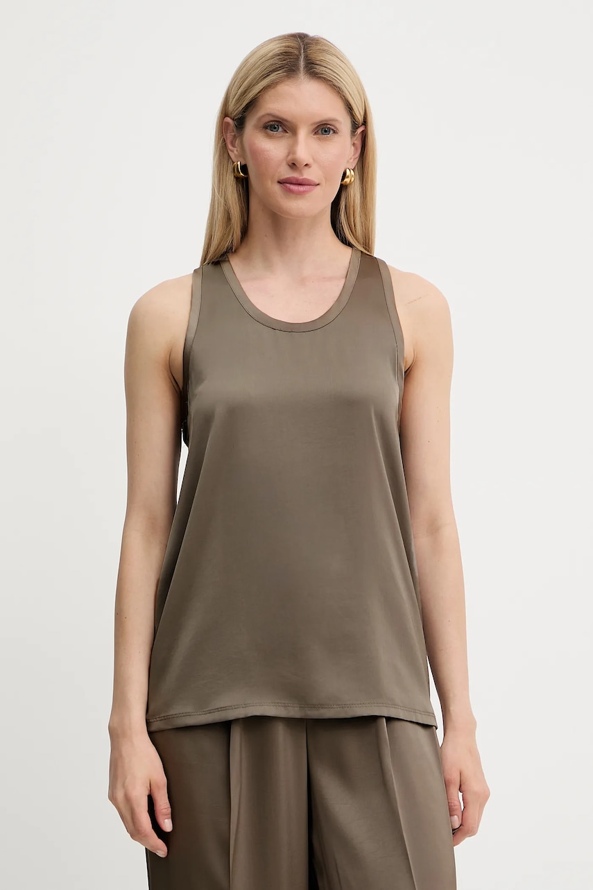 MICHAEL Michael Kors bluză culoarea verde, uni, MT540TXAYJ